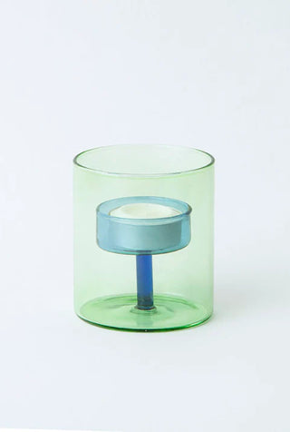 Duo Tone Glass Tealight Holder