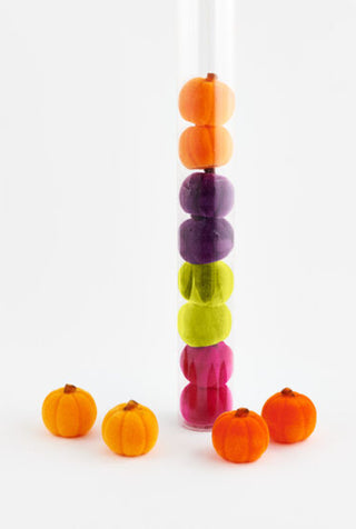 Flocked Pumpkins (Set)