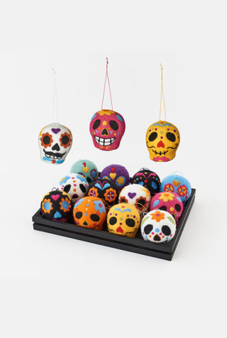 Felt Sugar Skull Ornaments