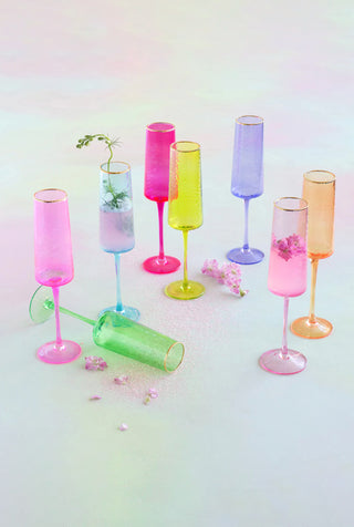 Rainbow Champagne Flute