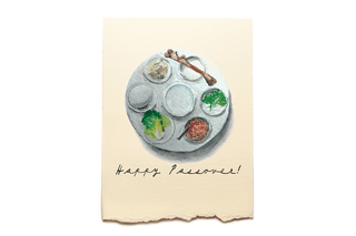Happy Passover - Seder Plate Greeting Card