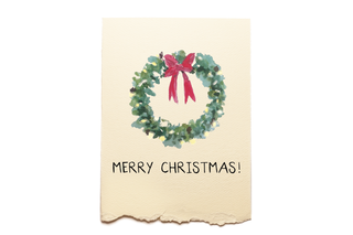 Merry Christmas Wreath Greeting Card