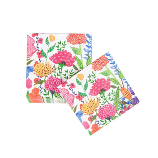 Cottage Floral Paper Cocktail Napkins