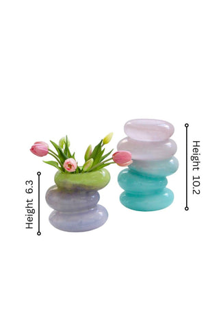 Swirl Glass Vase, Aqua Large