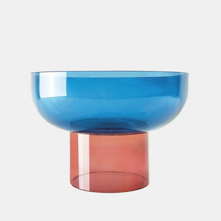 Tip Top Glass Bowl, Blue and Pink X-Large