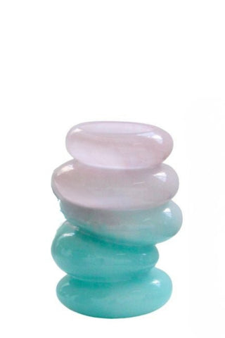 Swirl Glass Vase, Aqua Large
