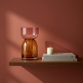 Flip Reverse Glass Vase, Pink and Yellow Medium