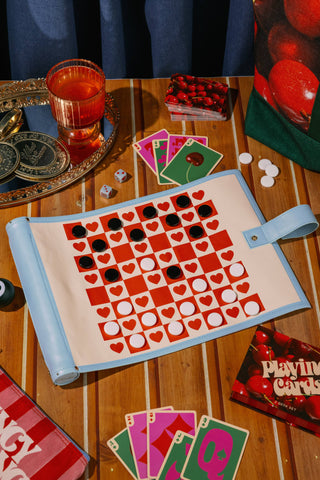 Roll Up 3-in-1 Game, Checkered Hearts
