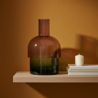 Flip Reverse Glass Vase, Gray and Pink X-Large