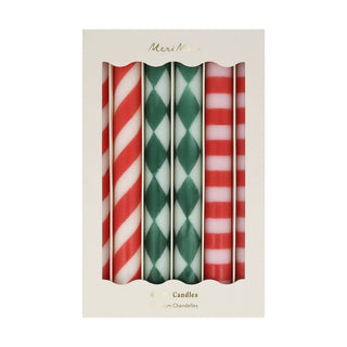 Festive Pattern Table Candles