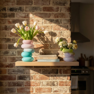 Swirl Glass Vase, Aqua Large