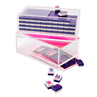 Mahjong Acrylic Box, Clear Lid