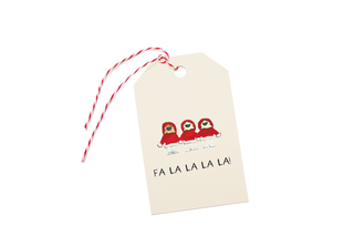 Christmas- Fa la la la la - Pack of 5 Gift Tags