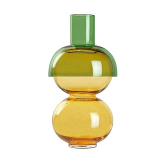 Bubble Reversible Vase, Green and Yellow Small