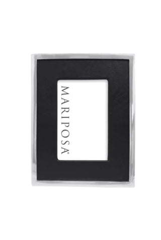 Black Leather & Metal Frame, 5x7