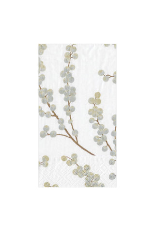 Berry Branches Silver Paper Guest Towels