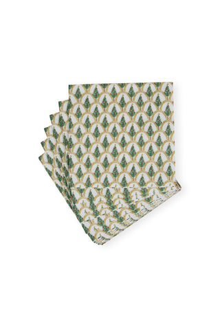 Deco Christmas Gold Paper Cocktail Napkins