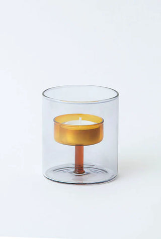 Duo Tone Glass Tealight Holder