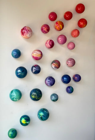 Mixed media glass installation