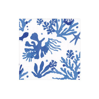 Matisse Coral Blue Cocktail Napkins