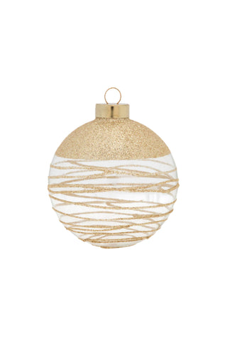 Gold Glitter Orbit Round Ornament