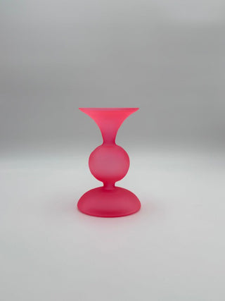 Frosted Pillar Candle Holders