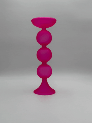 Frosted Pillar Candle Holders