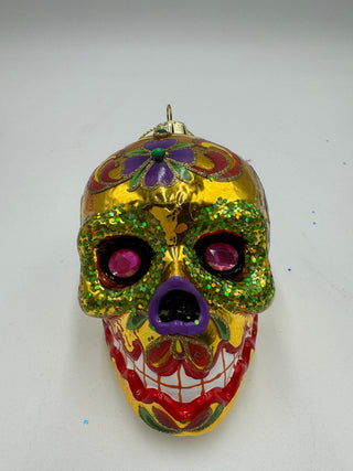 Shiny Sugar Skull Ornament