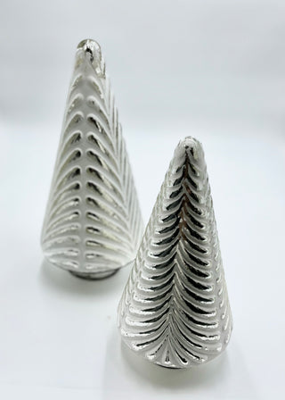 White Glass Tree, Set of 2