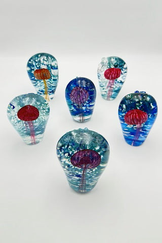 Jellyfish Study II - Textured Glass & Assorted Colors