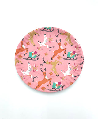 Vintage Christmas Pattern "Paper" Plate, Set of 4
