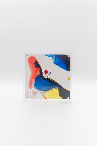 Colorful abstract painting on a white background