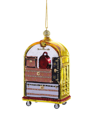 Luxury Hotel Luggage Cart Ornament