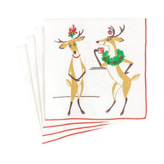 Mistletoe Meets Toddy Paper Cocktail Napkins