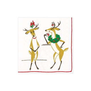 Mistletoe Meets Toddy Paper Cocktail Napkins