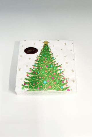 Merry & Bright Paper Linen Cocktail Napkins