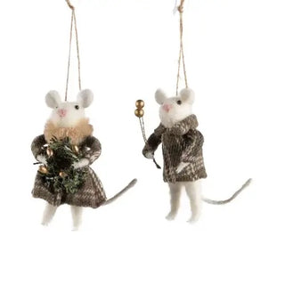 Mouse Wearing Green Tweed Jacket Ornament