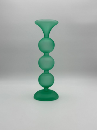 Frosted Pillar Candle Holders