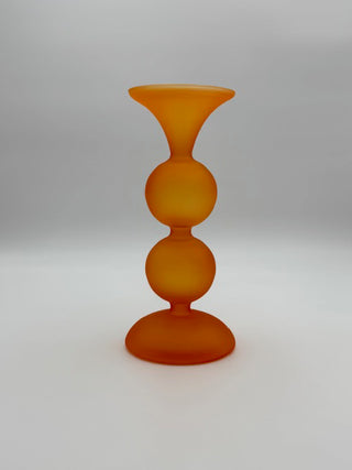 Frosted Pillar Candle Holders