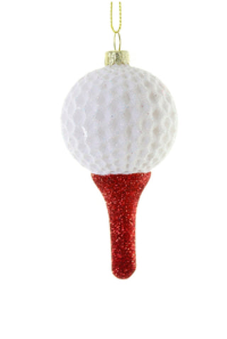 Golf Ball on Tee Ornament