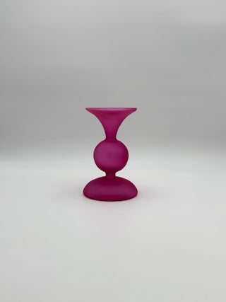 Frosted Pillar Candle Holders
