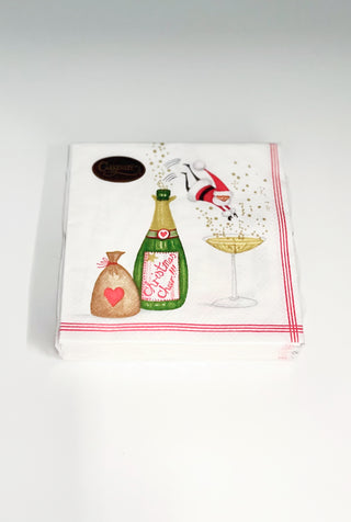Santa Splash Paper Linen Cocktail Napkins