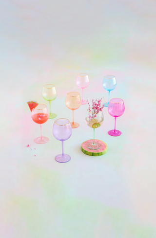 Rainbow Wine Glass