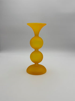 Frosted Pillar Candle Holders
