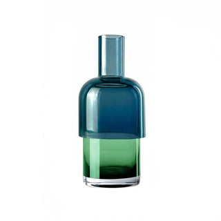 Fusion Flip Reversible Glass Vase, Blue and Green Small