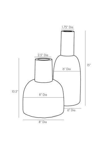 Azure Optic Vase (Short)