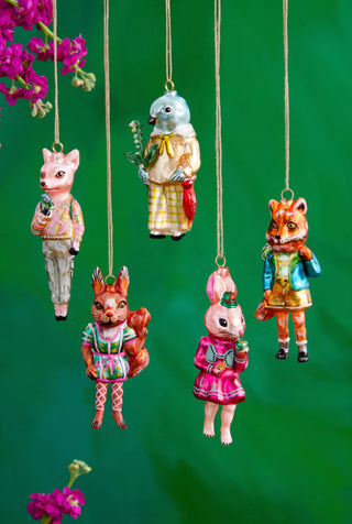 Nathalie Lété Dressed Woodland Animal Ornaments - Atelier Modern