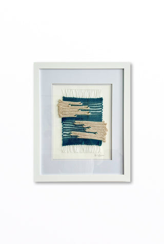 Teal/Tan Large Weaving