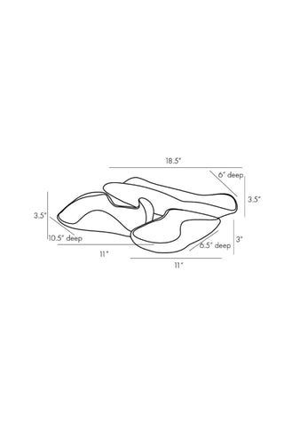Artisanal Claywave Trays, Set of 3