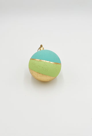 Color Couture Stripe Ball Ornament